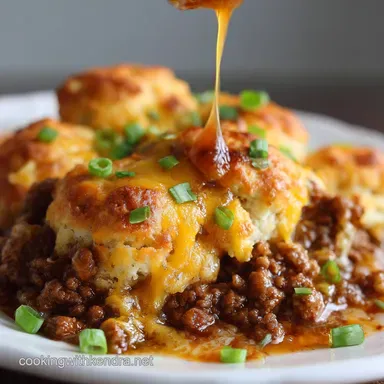 Sloppy Joe Casserole Recipe Easy: The Ultimate Cheesy Biscuit Bake Recipe Card