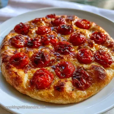 Cherry Tomato Flatbread Pizza: Crispy