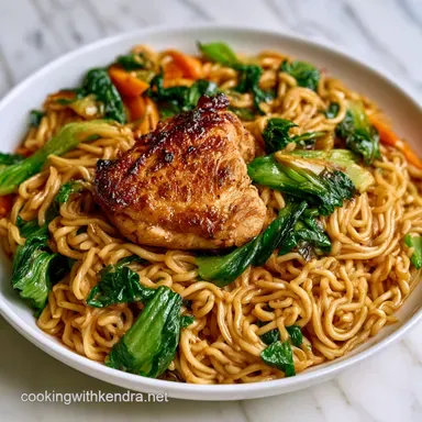 Chicken Bok Choy Noodles in 20 Minutes Recipe Card
