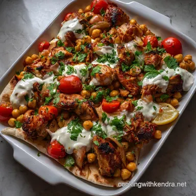 Chicken Chickpea Shawarma Traybake: 10-Min Prep Sheet Pan Dinner Recipe Card