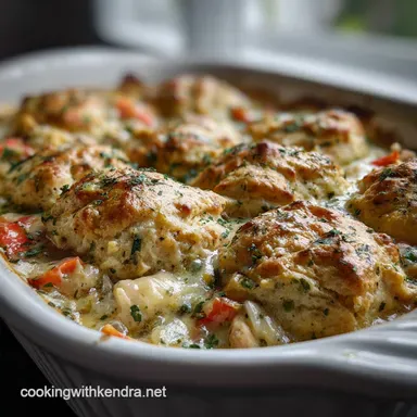Chicken Cobbler with Red Lobster Biscuits Baked