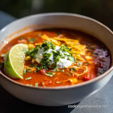 Chicken Enchilada Soup Recipe in 30 Minutes Recipe Card