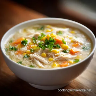 Chicken and Sweetcorn Soup: Silky Takeaway Classic Made Easy Recipe Card