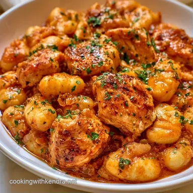 One-Pan Chicken Tomato Gnocchi Recipe Card