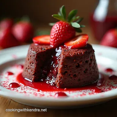 Valentines Day Lava Cakes Romance on a Plate Recipe Card