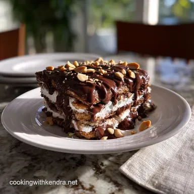 Chocolate Peanut Butter Icebox Cake: Zero Bake Recipe Card