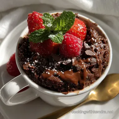 Chocolate High Protein Mug Cake Quick: Fudgy & Ready Now Recipe Card