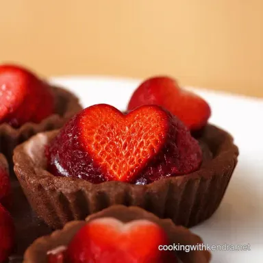 Chocolate Strawberry Heart Tartlets A Valentines Day Treat Recipe Card