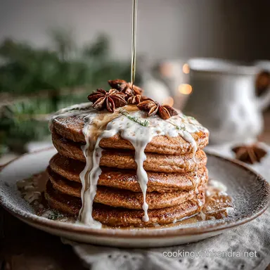 Christmas Brunch Idea with Gingerbread Pancakes in 25 Minutes Fluffy Recipe Card