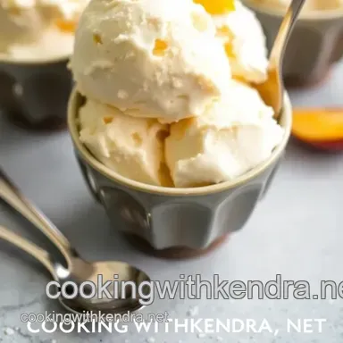 Delicious Churned Peach Ice Cream - Sweet Summer Delight: A Family Favorite Recipe Card