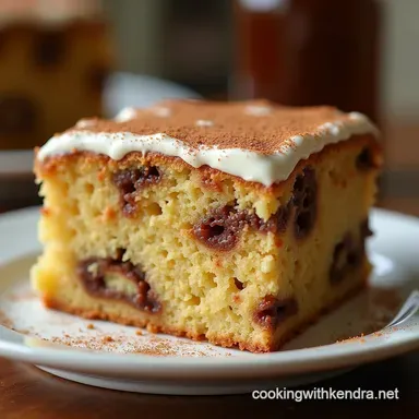 The Ultimate Gooey Cinnamon Roll Cake with Cream Cheese Frosting Recipe Card