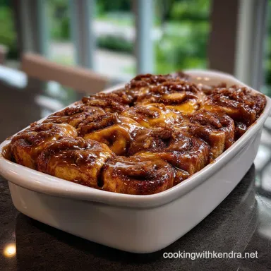 Cinnamon Roll Casserole: Silky Custard & Pecan Crust Recipe Card