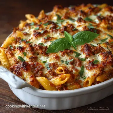 Ultimate Baked Penne Recipe Cheesy Classic with SlowSimmered Ragu Recipe Card