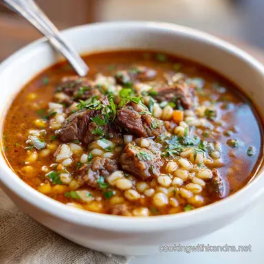 Beef Barley Soup with Tender Beef and Pearl Barley