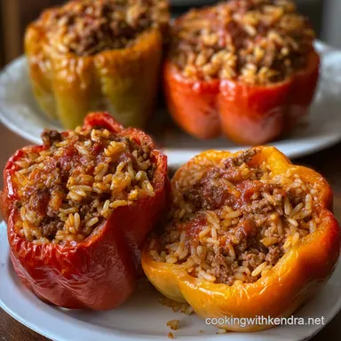 Stuffed Peppers Recipe: Classic Beef Rice Baked Perfect
