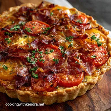 Flaky Country Tomato Bacon Pie Guaranteed No Soggy Bottom Recipe Card