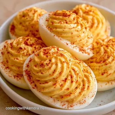Creamy Devilled Eggs with Dijon Mustard Recipe Card