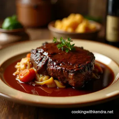 The Best SlowCooked Pot Roast Recipe with Red Wine Gravy Recipe Card