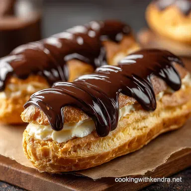 Easy French &Eacute;clairs Recipe Classic Chocolate Ganache Recipe Card