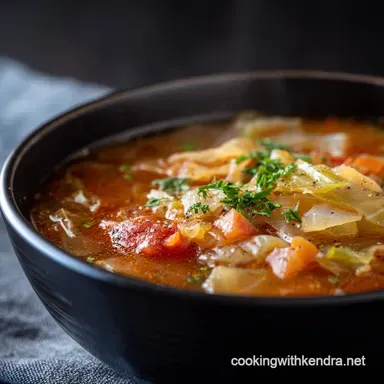 Cabbage Soup Easy Hearty Classic Recipe for Weight Loss Recipe Card