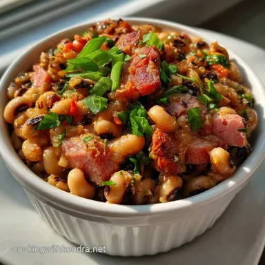 Hoppin John Recipe: Traditional Southern Black Eyed Peas Recipe Card