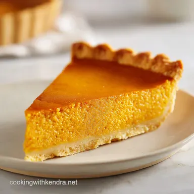 Classic Pumpkin Pie for 8 Servings Recipe Card