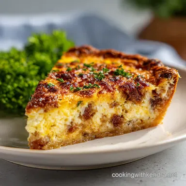 Classic Quiche Lorraine Recipe for 8 Servings Recipe Card