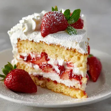 Strawberry Shortcake Cake The ShowStopping Layer Cake Recipe Recipe Card