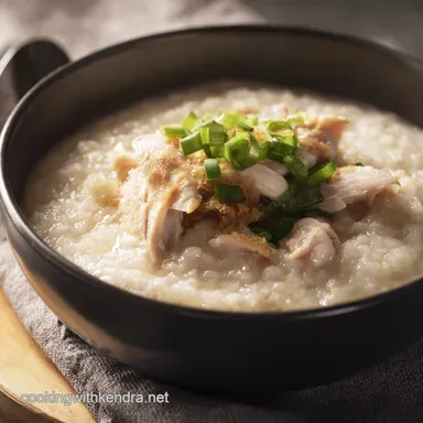 Comforting Chicken Ginger Rice Porridge Recipe Congee Recipe Card