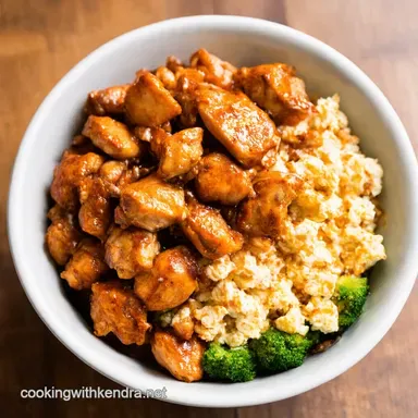 Cottage Cheese BBQ Chicken Lean Mean Power Bowl Recipe Card