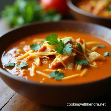 Cozy Stove Top Chicken Tortilla Soup Southwestern Delight Recipe Card
