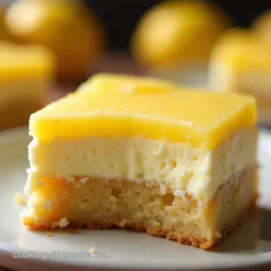 Zesty Cream Cheese Lemon Bars with Buttery Shortbread Recipe Card