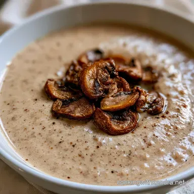 Cream of Mushroom Soup for 4 Servings Recipe Card