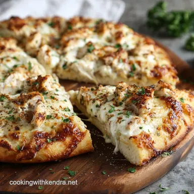 Chicken Alfredo Pizza Recipe: Ultra-Creamy Sauce Crispy Crust Recipe Card