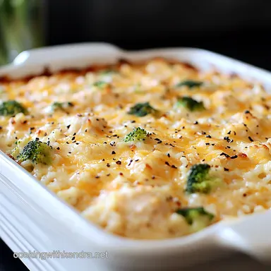 Creamy Chicken Broccoli Rice Cheese My Familys Favorite Casserole Recipe Card