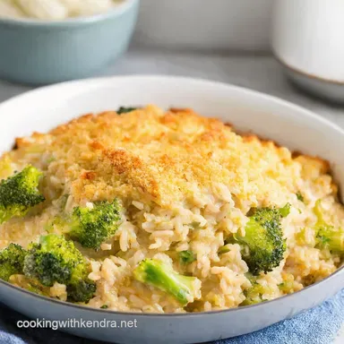 Creamy Chicken Broccoli Rice Casserole Family Favourite Recipe Card