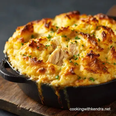 Chicken Cottage Pie: Creamy Filling Crispy Cheesy Mash