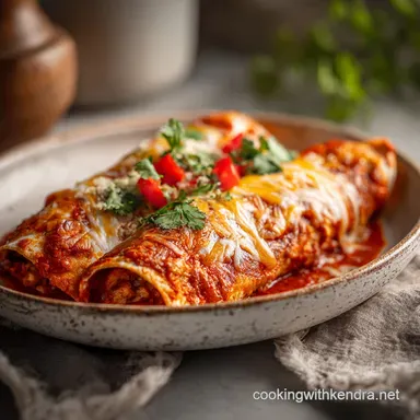 Chicken Enchiladas in 35 Minutes for 5 Servings Recipe Card