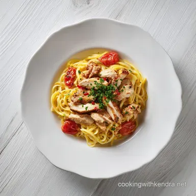 Creamy Chicken Pasta for 4 Servings Recipe Card