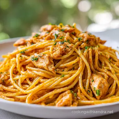 Chicken Spaghetti Recipe for 8 Servings Recipe Card