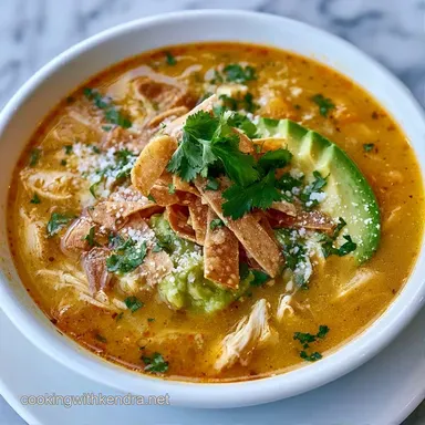 Instant Pot Creamy Chicken Tortilla Soup Recipe Card