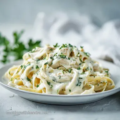 Crockpot Chicken Alfredo: Creamy Slow-Cooked Recipe for 6 Servings Recipe Card