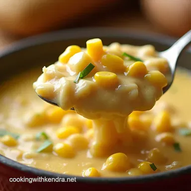 Creamy Potato Corn Chowder Easy Comfort Food Bliss Recipe Card