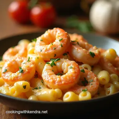 Cheesy Shrimp Pasta Bake Creamy Comfort Food Recipe Card