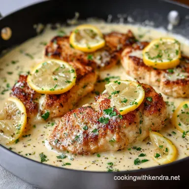 Creamy Lemon Chicken Cutlets Recipe with White Wine Sauce