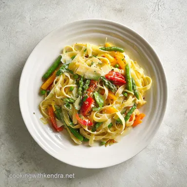 Pasta Primavera Recipe: Silky Sauce for 4 Recipe Card