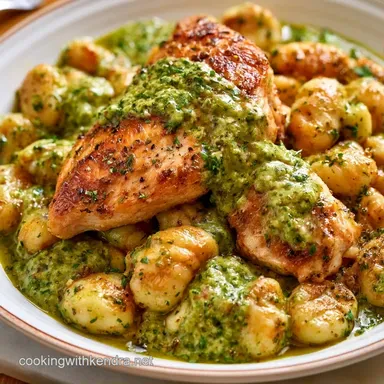Pesto Chicken Gnocchi Skillet for 4 Recipe Card