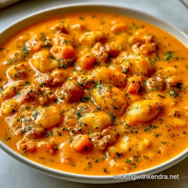 Creamy Sausage Gnocchi Soup One-Pot Recipe Card
