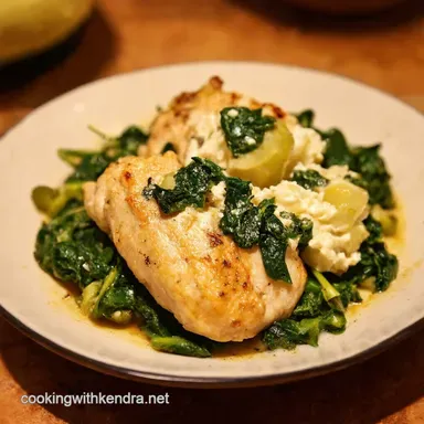 Easy Spinach Artichoke Chicken with Cottage Cheese Recipe Card