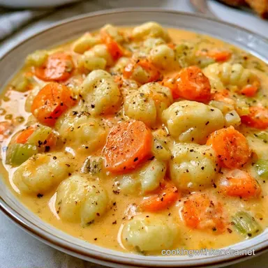 Creamy Vegetarian Gnocchi Soup: One-Pot Recipe Card